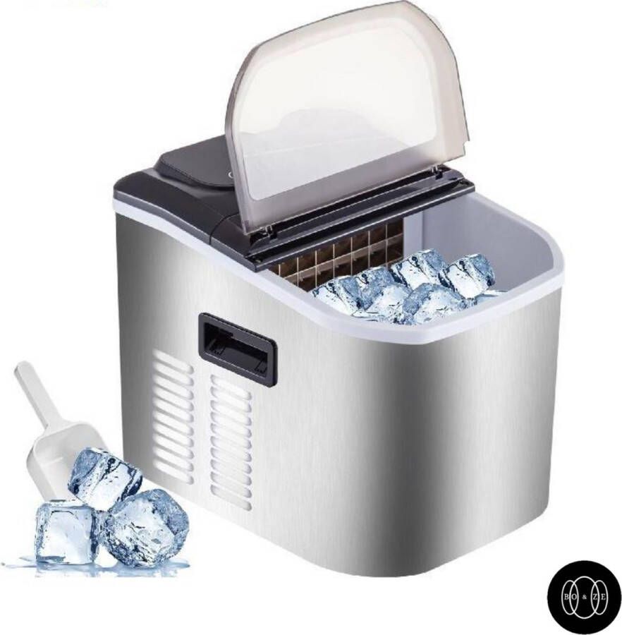 Boze Vevor Ijsblokjesmachine Ijsmachine Zelfvriezend Ijsblokjesmakers 24 Blokjes In 13-25min 18kg Per 24U 1 1Kg Opslag