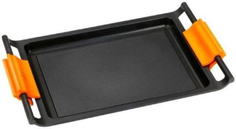 BRA Gladde Grillplaat 35 cm Zwart