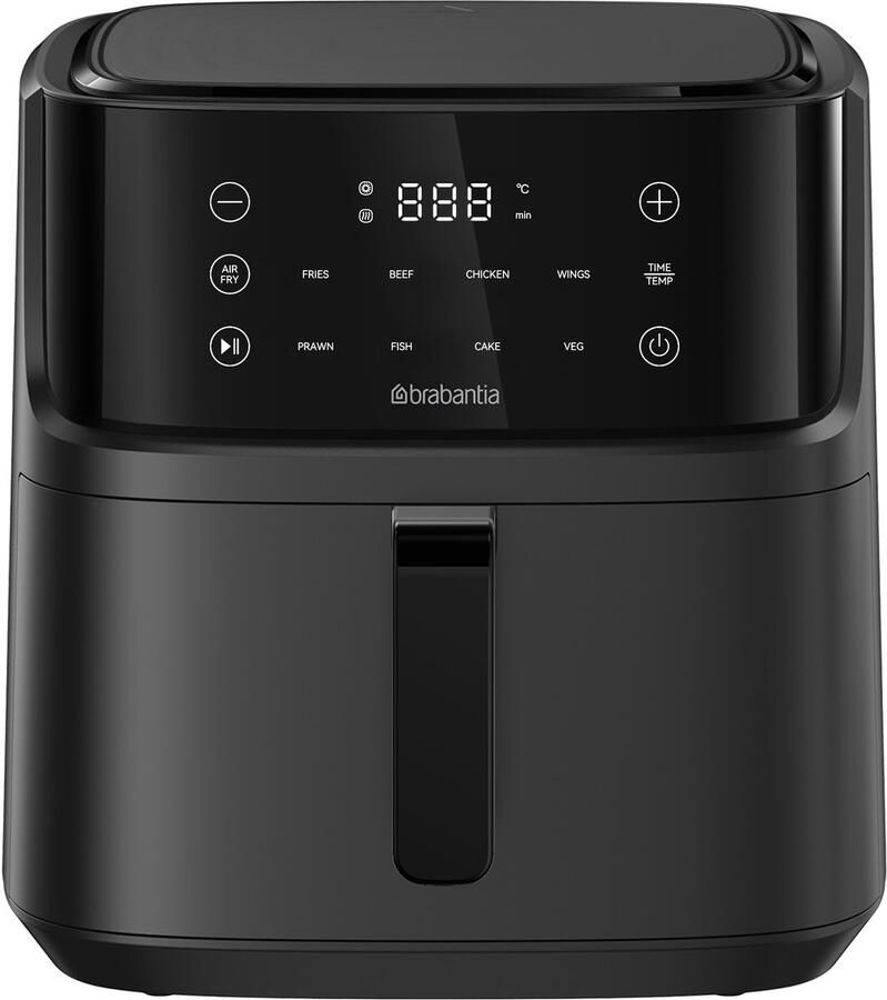 Brabantia Airfryer XXL 7.6 liter Digitaal Touchscreen 8 Kookprogramma's Tot 8 Personen PFAS-Vrij 80ºC tot 200ºC 1700 Watt BBEK1138