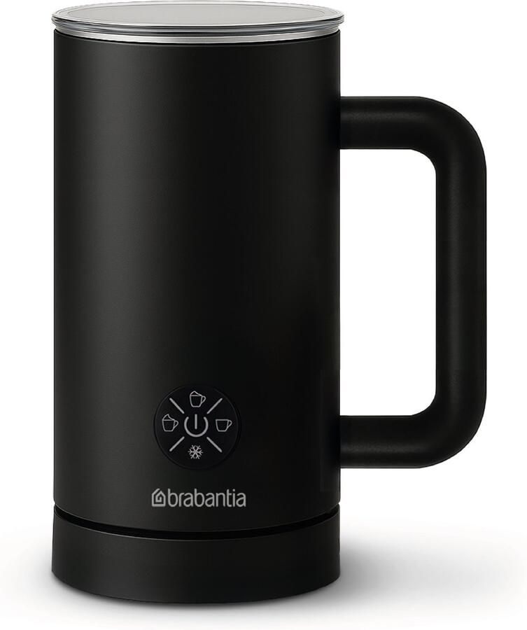 Brabantia Elektrische Melkopschuimer 4-in-1 300 ml Warm en Koud Opschuimen Zwart BBEK1048 - Foto 2