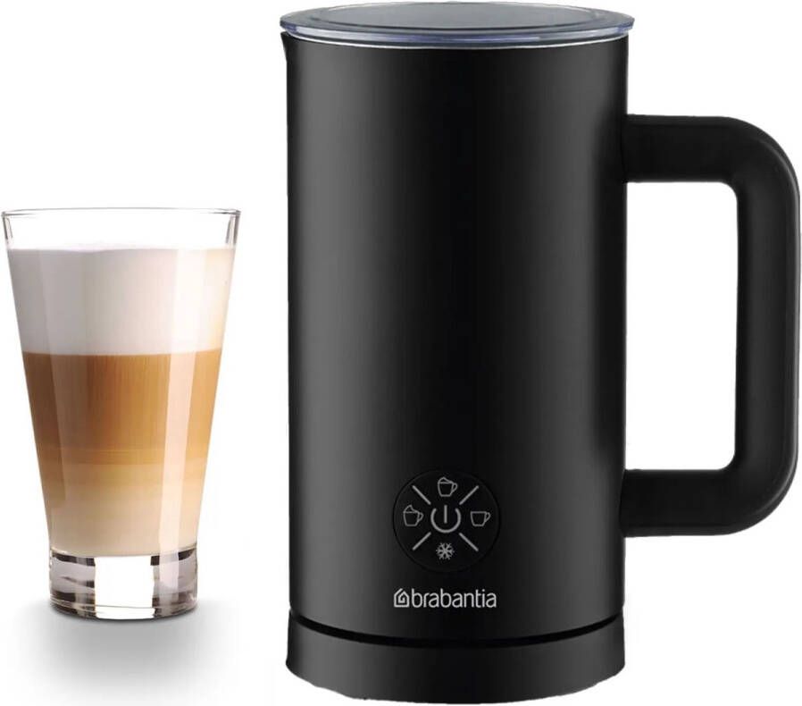 Brabantia Elektrische Melkopschuimer 4-in-1 300 ml Warm en Koud Opschuimen Zwart BBEK1048 - Foto 2