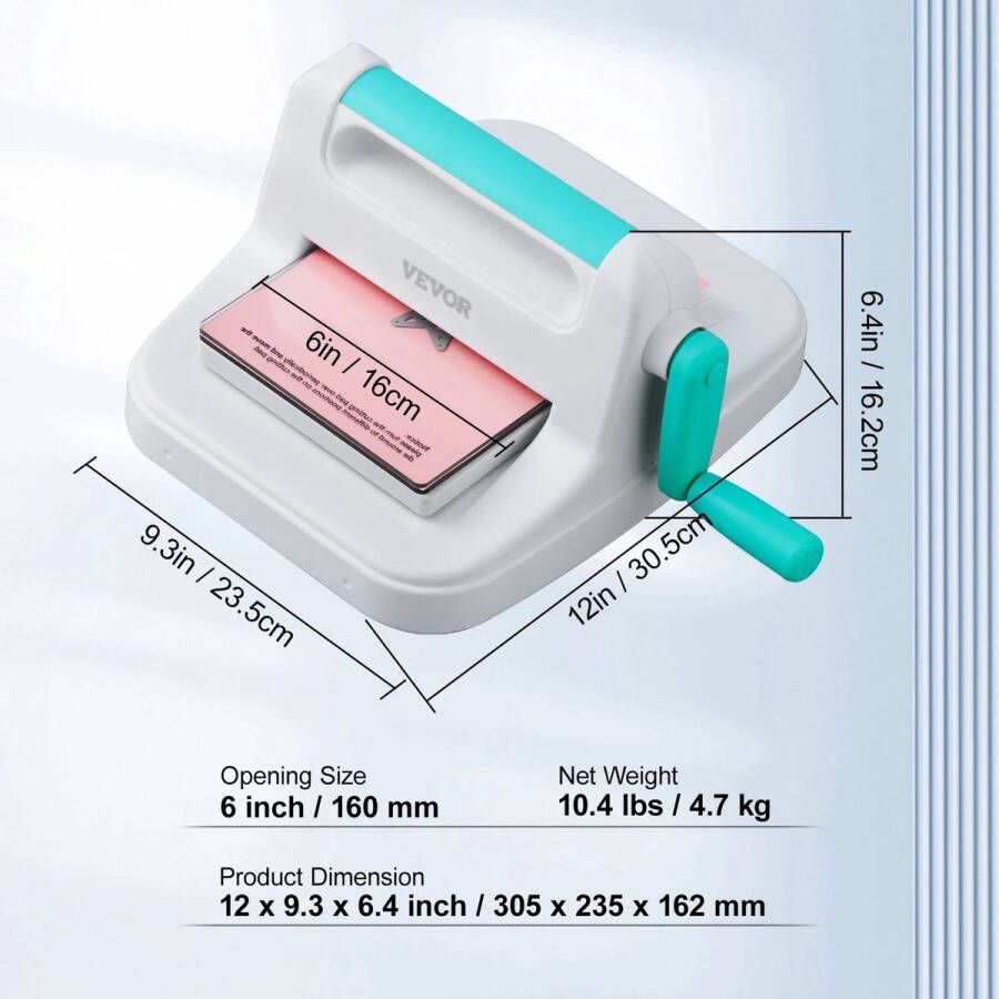 Bramboo Snijmachine DYI Openingsbereik 160mm 4.7 kg Snijden en embosseren 305 x 235 x 162 cm