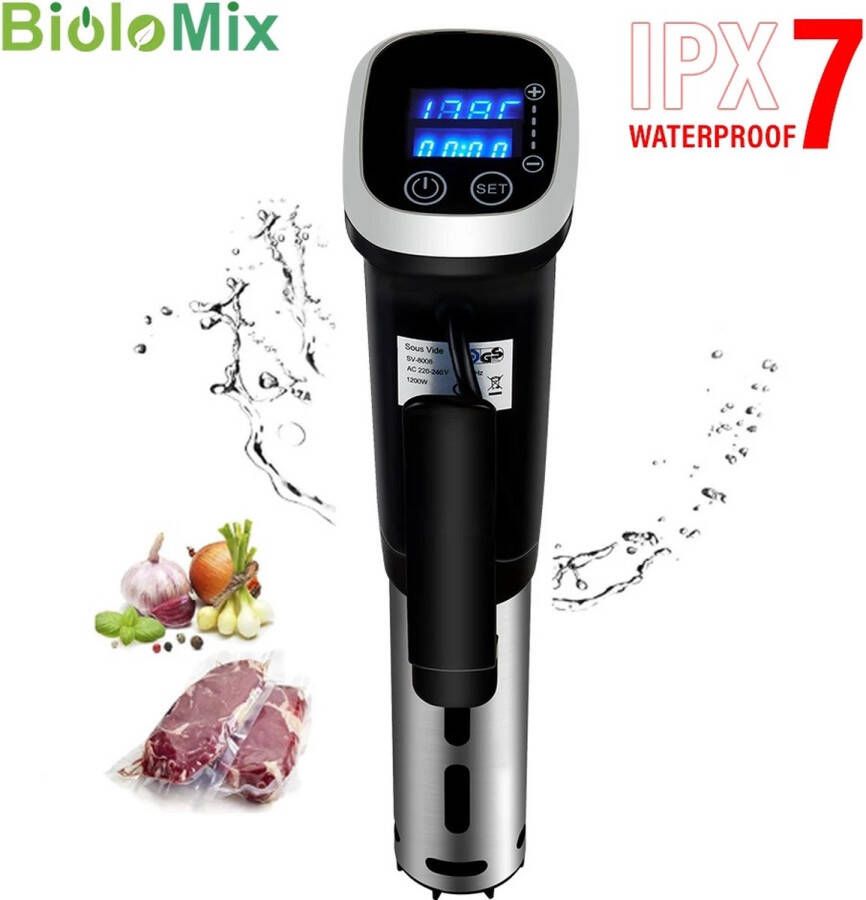 Bramboo Sous vide machine Sous-vide koker Digitaal LED display Wifi App IPX7 waterbestendig Tot 99 graden 1000 watt - Foto 2