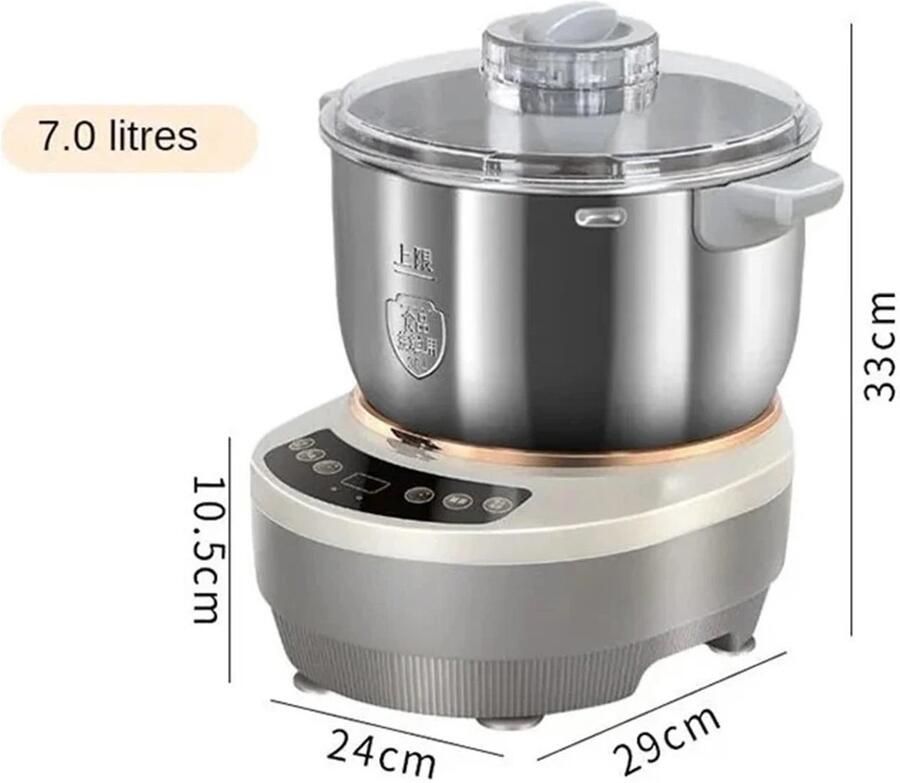 Brandistry Deegkneedmachine Keukenmachine Deegmachine Brood Bakken Keukenmixer 7 Liter Roestvrij staal 250W