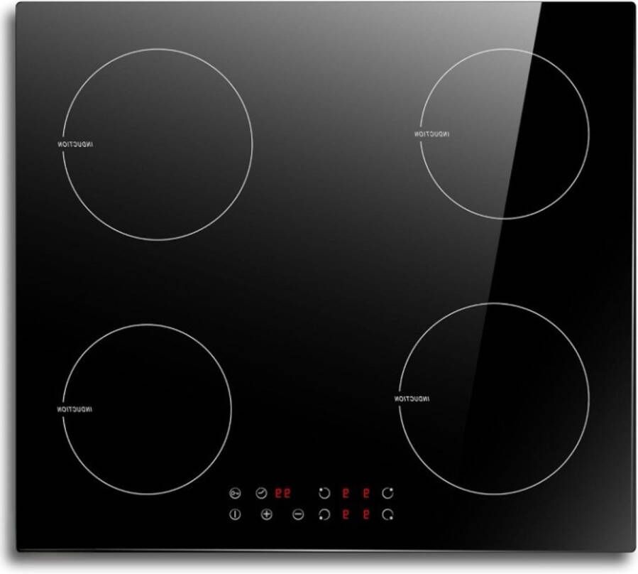 Brandless Inductie Kookplaat Vrijstaand Elektrische Kookplaat 4 Pits Zwart
