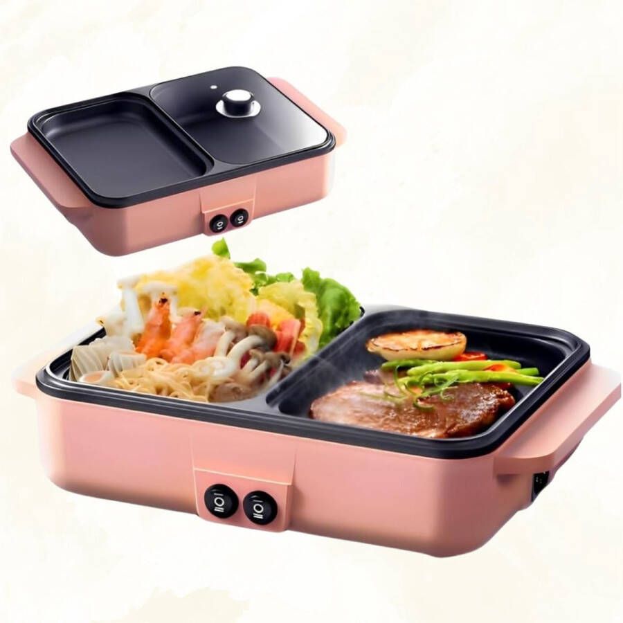 Brandless Koreaanse BBQ Hotpot Elektrisch Grill Gourmetstel