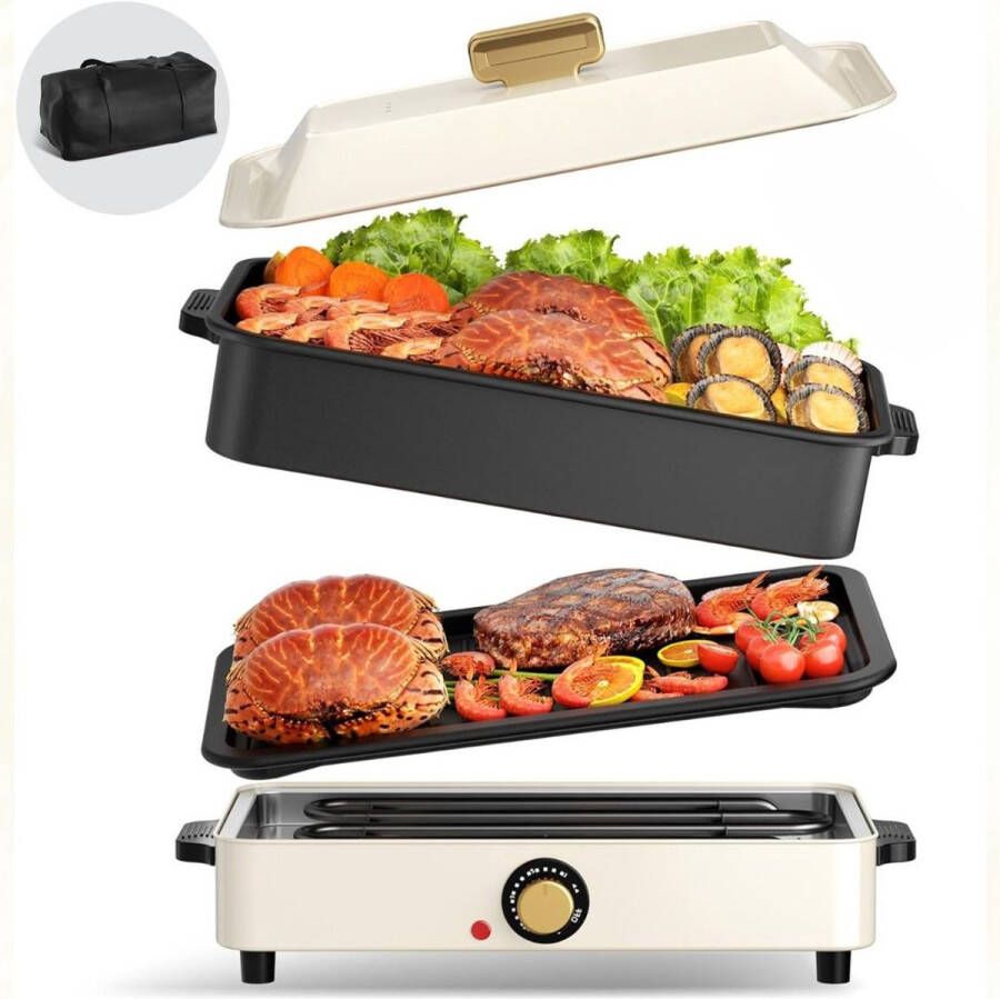 Brandless Koreaanse BBQ Hotpot Elektrisch Grill Gourmetstel