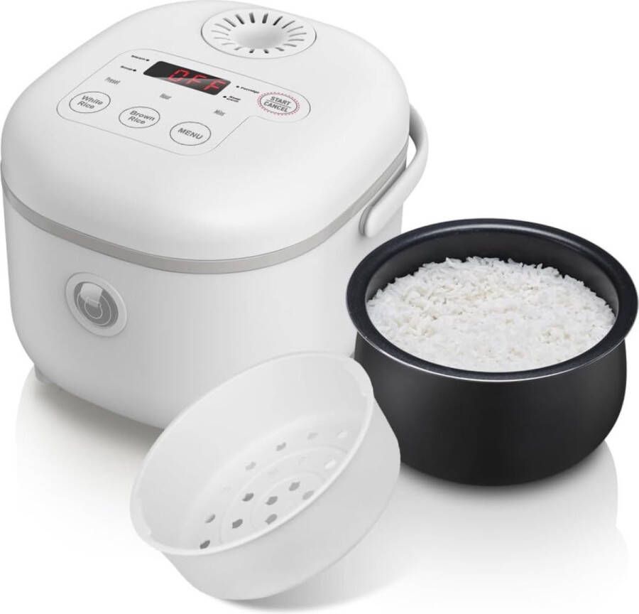 Brandless Rijstkoker met Stomer Multicooker Rice Cooker Wit