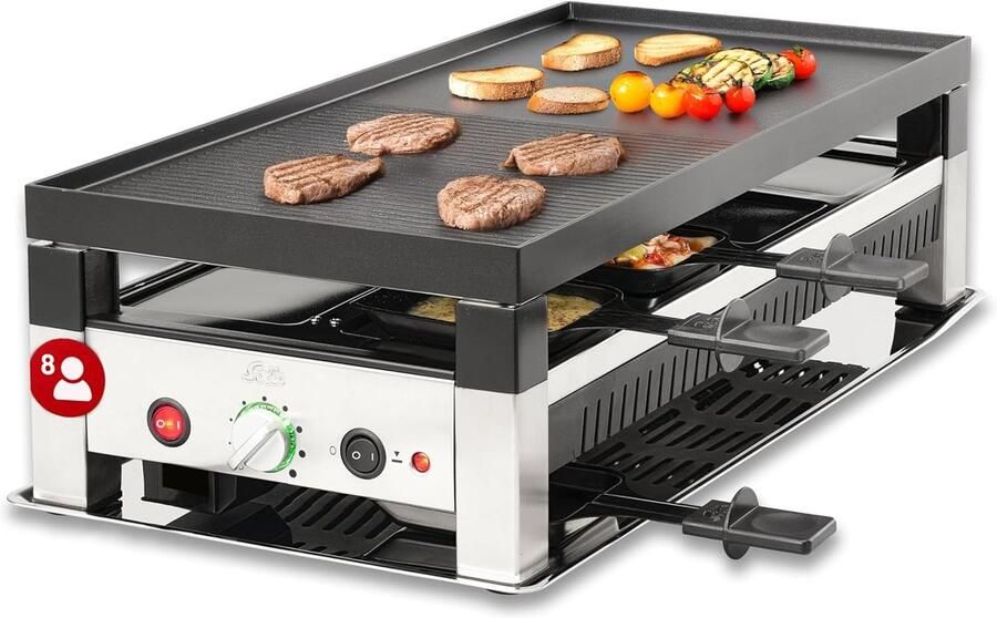 Brandlesss Gourmetstellen Raclette Teppanyaki Bakplaat
