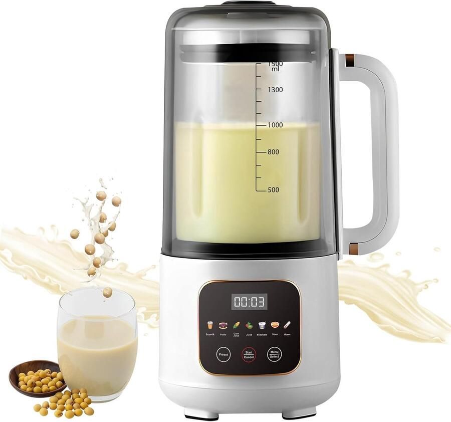 Brandlesss Soepmaker Blender Sojamelk Maker Wit