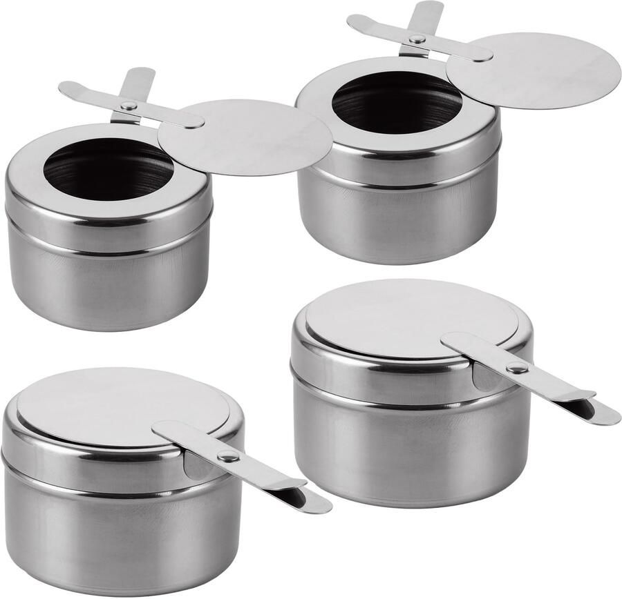 Brandpasta Houder 4 Stuks RVS 9 1 x 6 cm