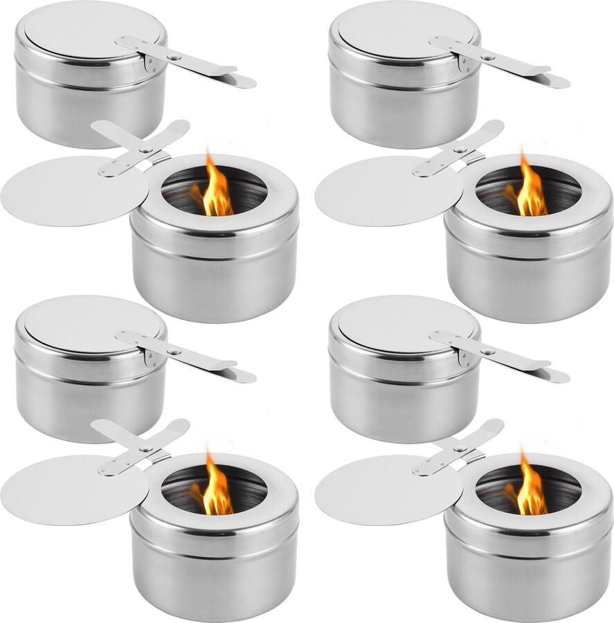 Brandpastahouders RVS 8 stuks 9 x 5 cm