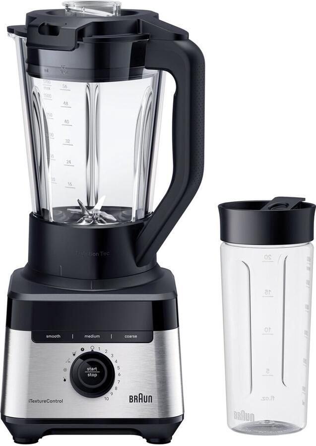 Braun Blender PowerBlend 7 JB 7551 BK 1400W high-performance blender 9 programma's 2 L - Foto 5