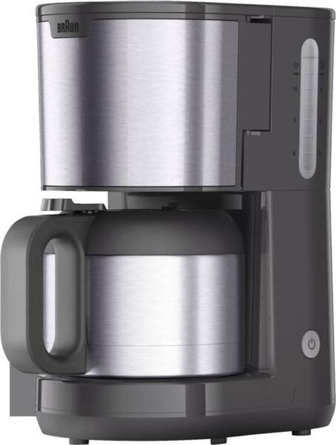 Braun Filterkoffieapparaat PurShine KF1505 BK 1 2 l 1000w automatische uitschakeling uitneembare filtermand roestvrij staal