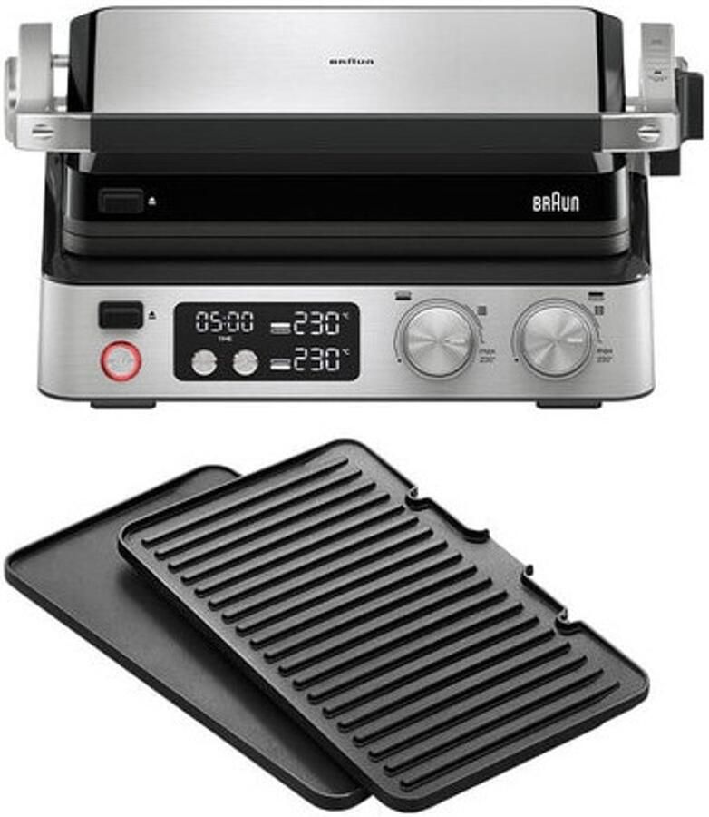 Braun MultiGrill 7 CG7040 Contactgrill Met Timer en Display