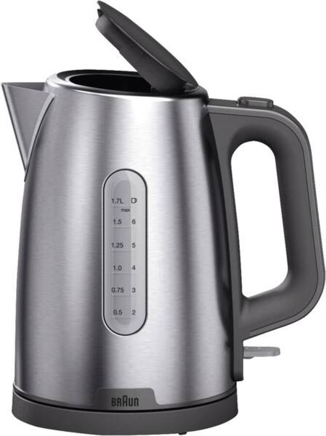 Braun WK 1500 GY Waterkoker BPA-vrij Aantal Volume: 1.7 l Grijs