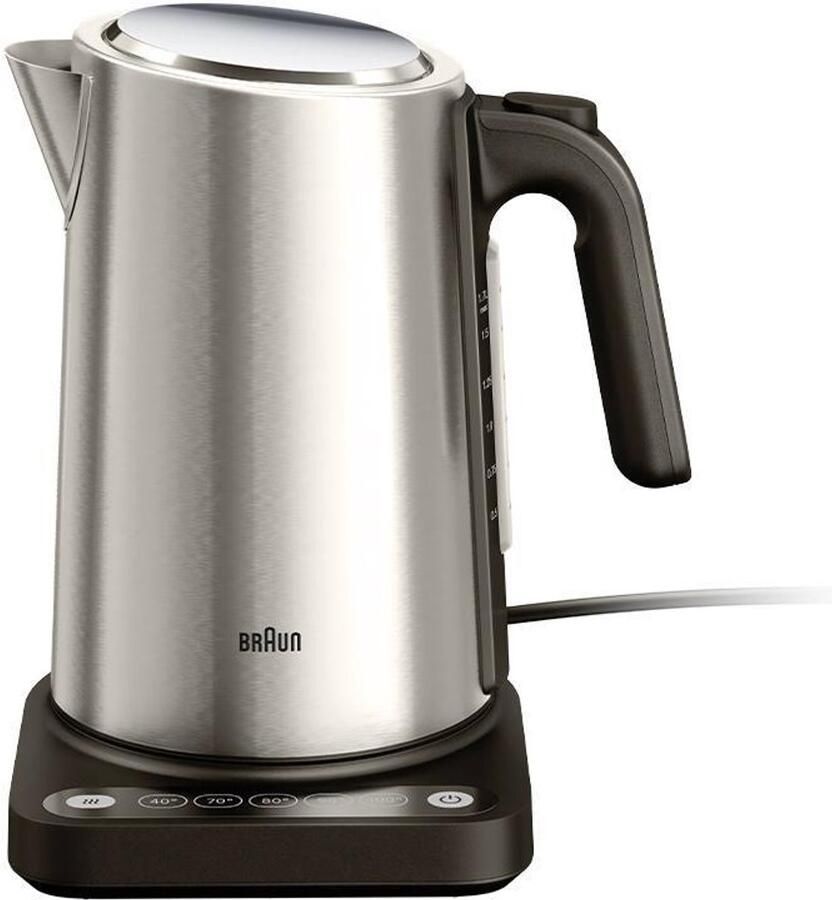 Braun WK 5205 BK waterkoker 1 7 l 2200 W Zwart Roestvrijstaal
