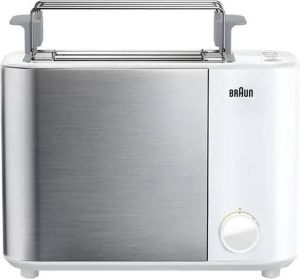 Braun Toaster HT 5010.WH wit zilver ID Collection