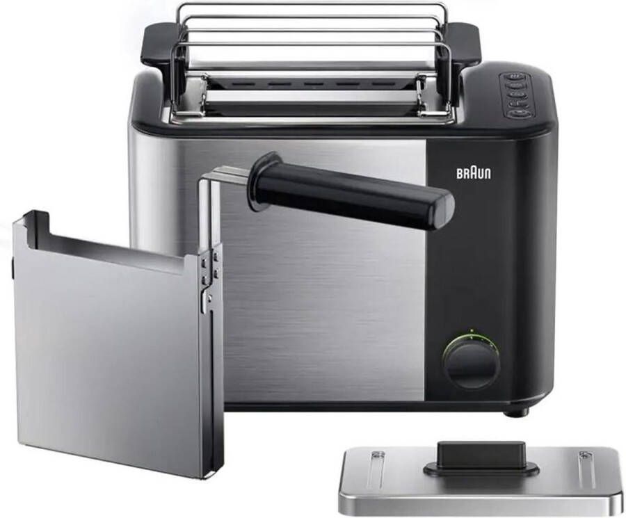Braun HT5010 broodrooster 2 snede(n) Zwart Roestvrijstaal 1000 W