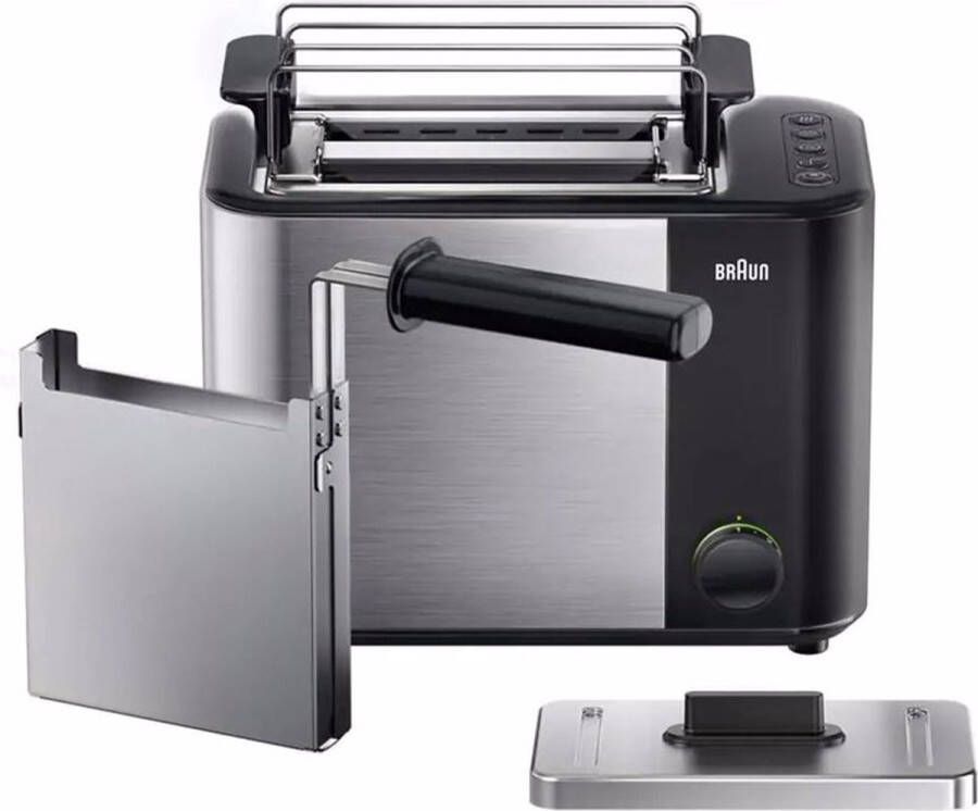Braun HT5010 broodrooster 2 snede(n) Zwart Roestvrijstaal 1000 W - Foto 2