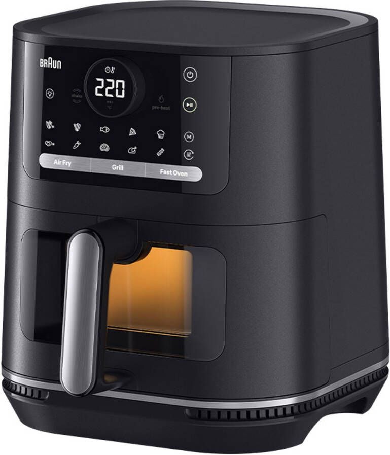 Braun MultiFry 5 Airfryer 3in1 met kookvenster HF5073 6L tot 6 personen RealOven Tec