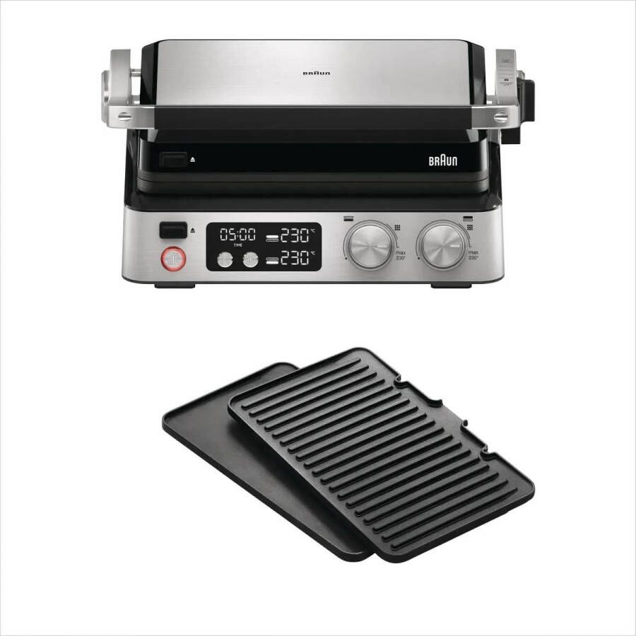Braun MultiGrill 7 CG7040 Contactgrill Met Timer en Display