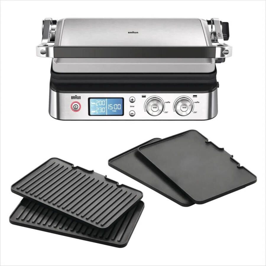 Braun MultiGrill 9 CG9043 Contactgrill Met Timer en Display