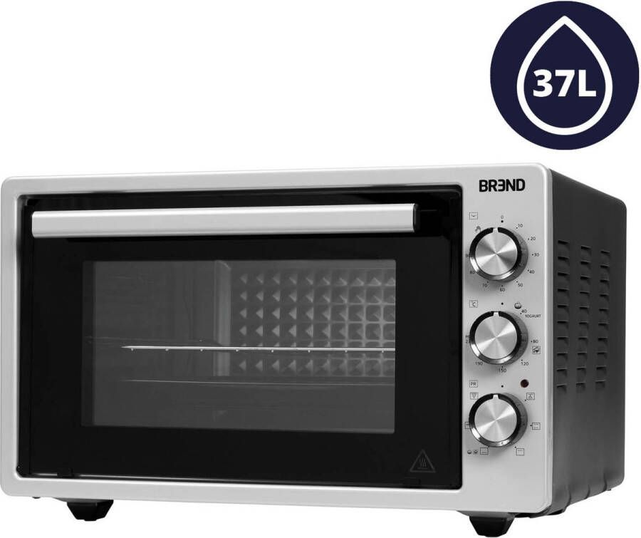 BREND BR-2210 Vrijstaande elektrische oven 37 Liter Mini oven 1500W met zelfreinigingsfunctie 90 min. Timer Incl. accessoires tot 240 graden RVS - Foto 1