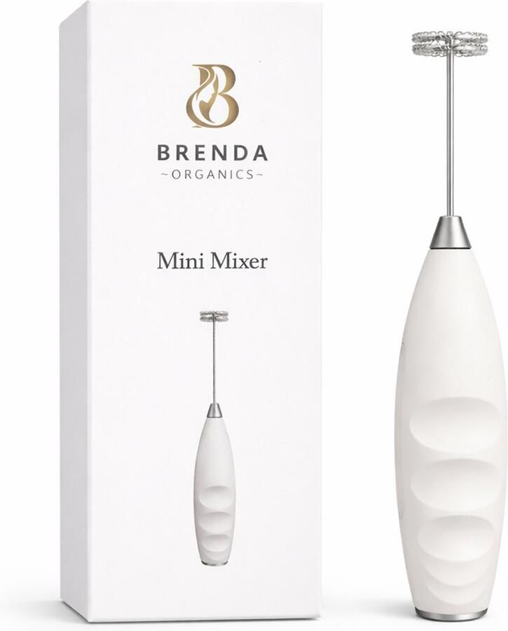 Brenda Organics Melkopschuimer Draadloos op batterijen Koffieschuimer Mini Mixer