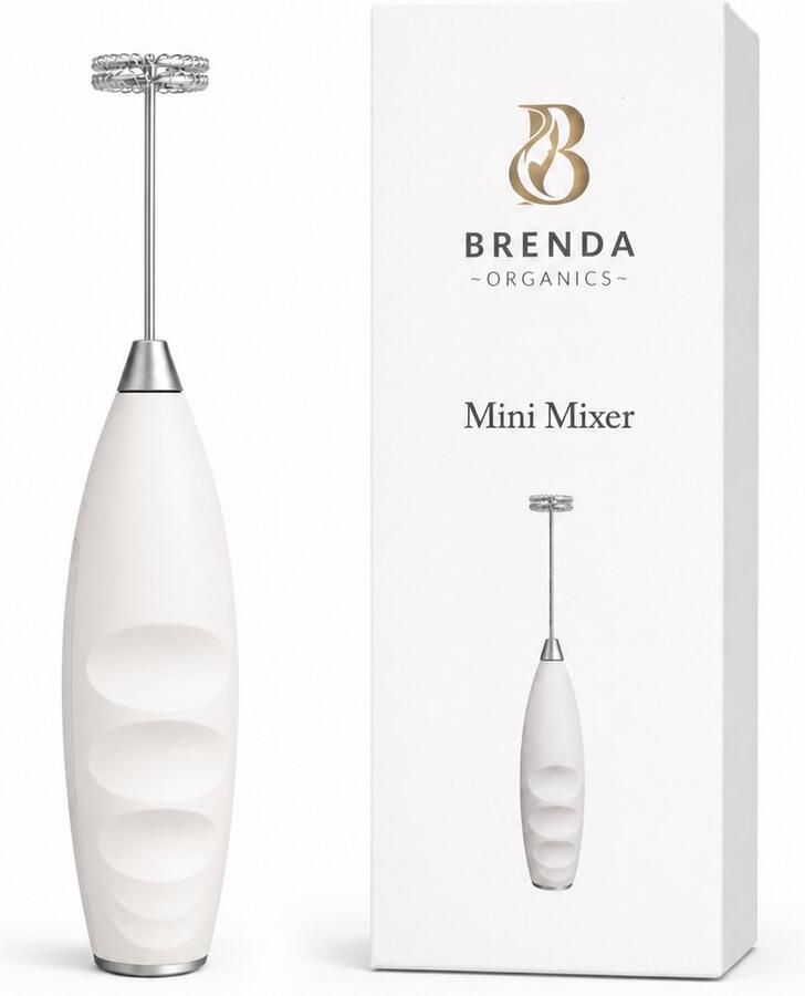 Brenda Organics Melkopschuimer Draadloos op batterijen Koffieschuimer Mini Mixer