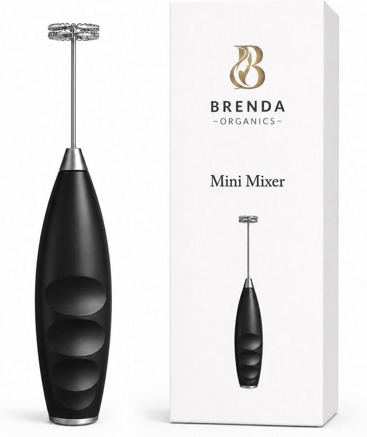 Brenda Organics Melkopschuimer Draadloos op batterijen Koffieschuimer Mini Mixer