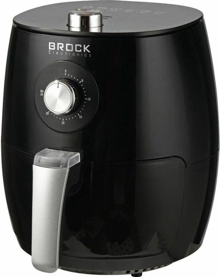 Brock Electronics Airfryer 3 5L – Heteluchtfriteuse zonder Olie – PFAS-vrij – 1300-1500W – Zwart – 6 Automatische Programma s – Gezond Frituren – Compacte Airfryer voor Gezin of Single s – Zwart