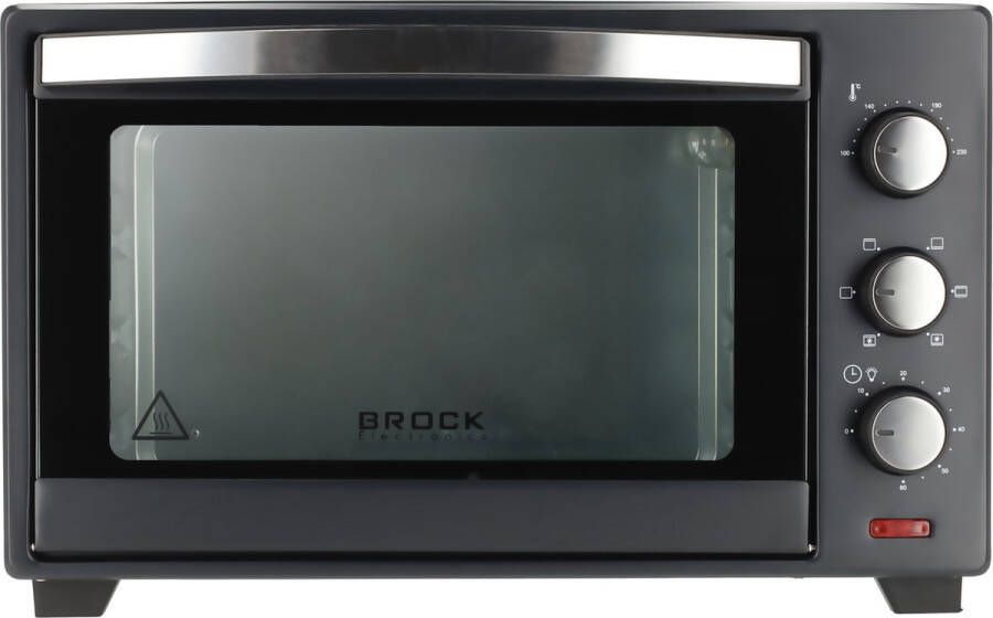 Brock Electronics Brock TO 3001 BK Elektrische Oven – Vrijstaande Oven met Grill – Zwart - Foto 1