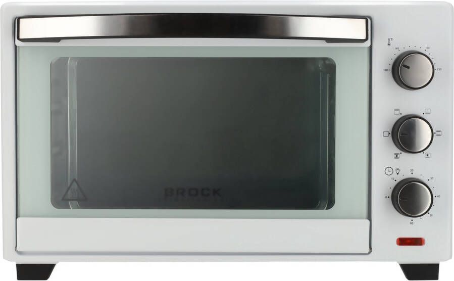 Brock Electronics Brock TO 3001 WH Elektrische Oven – Vrijstaande Oven met Grill – Wit
