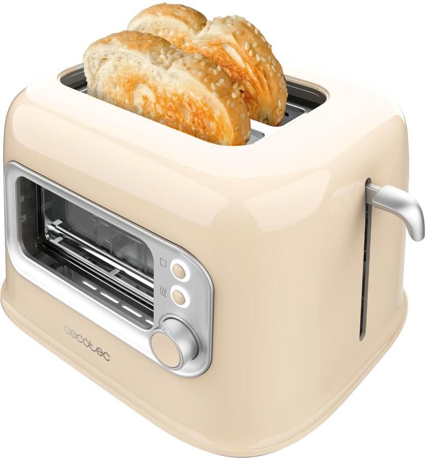 Broodrooster 2 brede gleuven 700 W Retro design