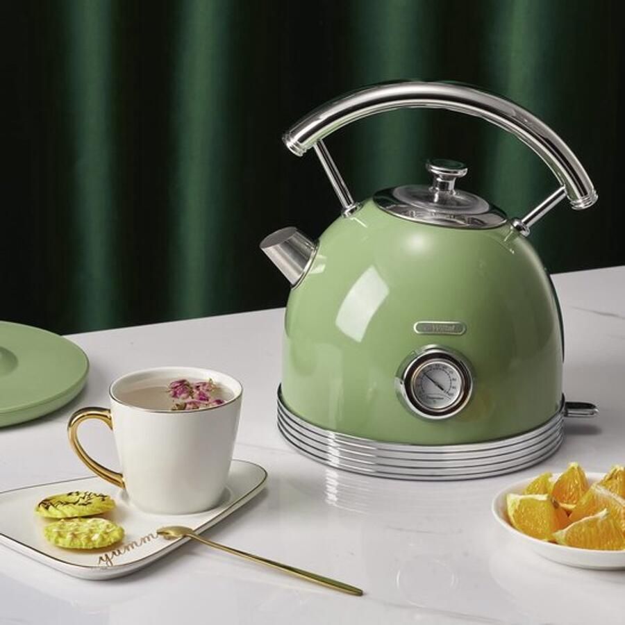 Broodrooster en waterkoker ontbijtset 2200 W retrogroen
