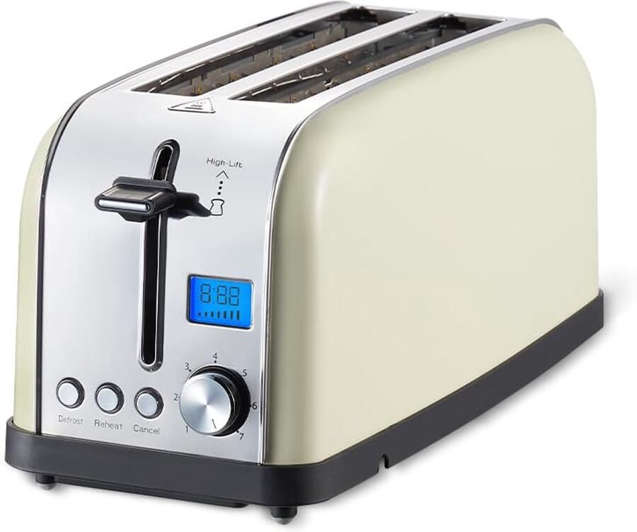 Broodrooster met 2 Sleuven en LCD-Display voor Perfect Geroosterd Brood