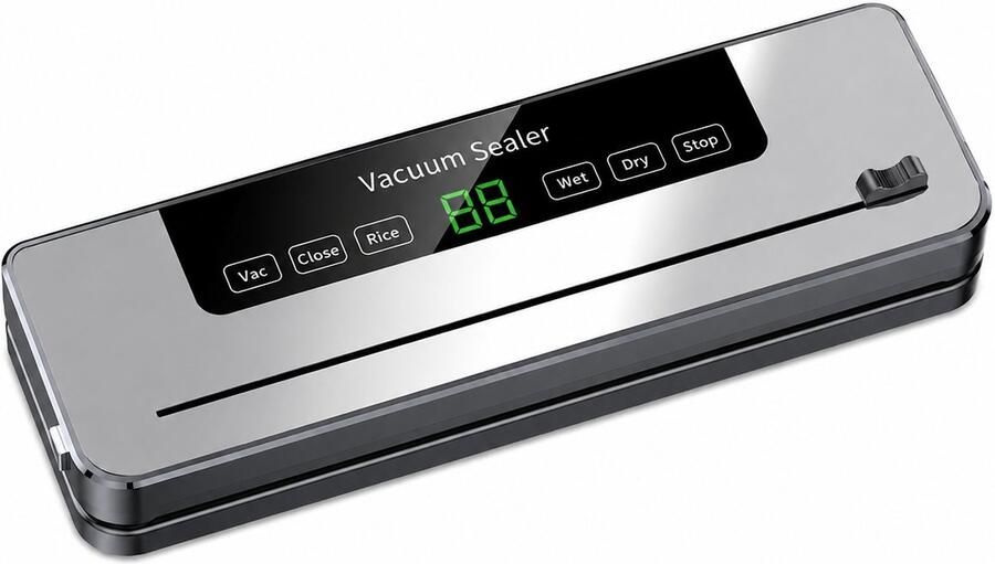 Bruinsma INEX Vacumeermachine Foodsaver Vacumeermachine Vacuum Sealer Food Saver 5 Modi 65 kPa 120W 35.6Lx11Bx5.5H CM Zilver