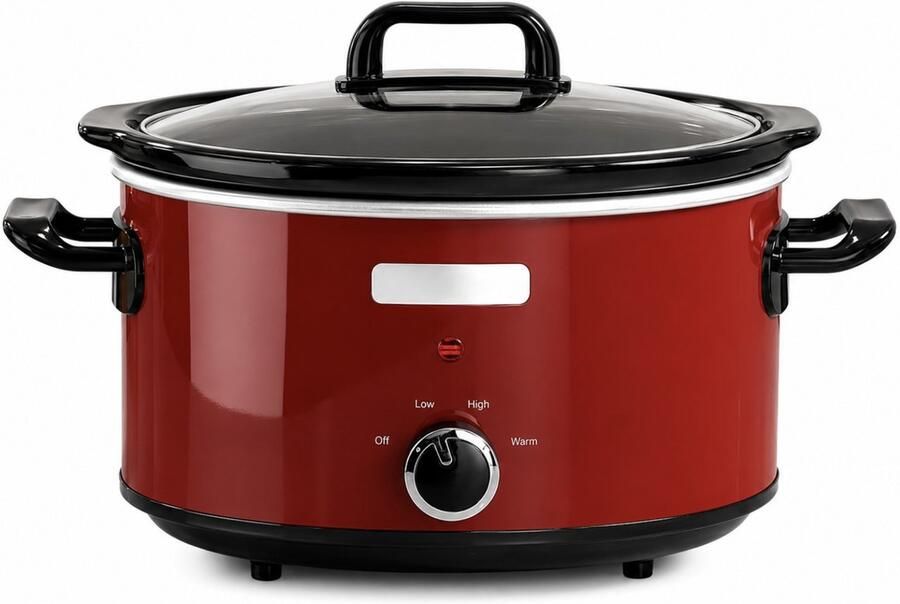 BSS Slowcooker met Timer Crockpot Stoompot Inclusief Warmhoudfunctie