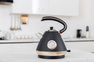 Buccan Retro Waterkoker Pyramid Zwart Rose Met thermometer