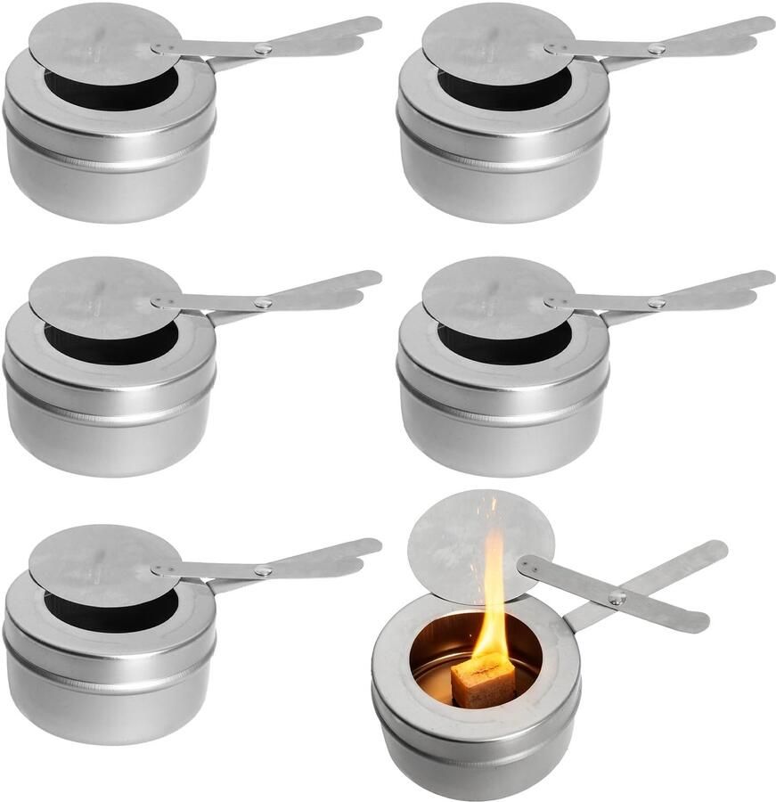 Buffetwarmer 6 stuks RVS Met deksel