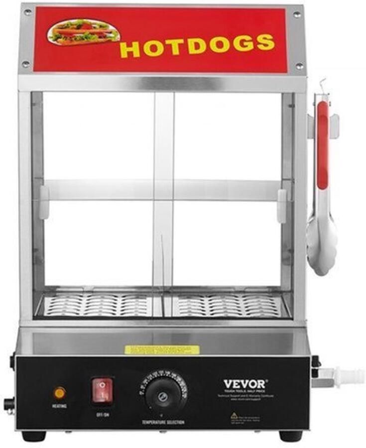 Buffetwarmer Hotdogstomer 27 Liter Capaciteit 1200 Watt Vermogen RVS Voor Horeca En Catering