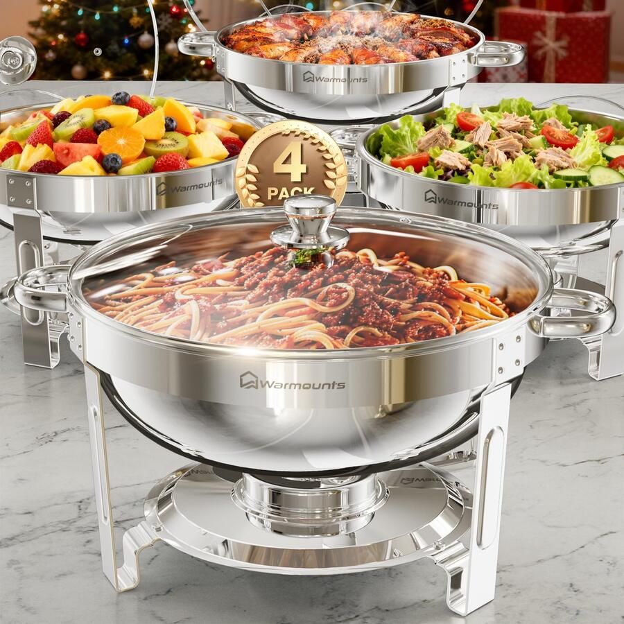 Buffetwarmer RVS 5QT 4 stuks