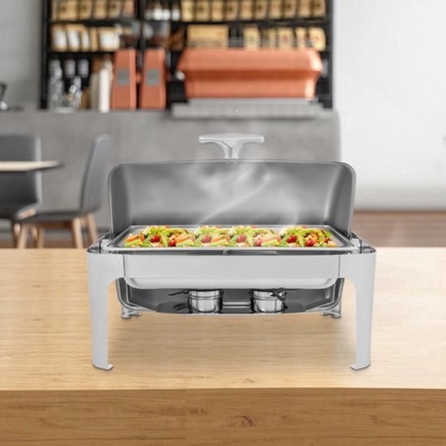 Buffetwarmer Voedselverwarmer 201 Roestvrijstaal 9L Inhoud Per Bak Rechthoekig Catering En Buffet