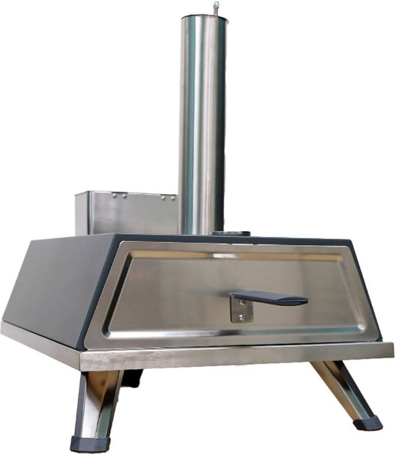 Buitenkado Pizzaoven Grijs 69x40x44cm Houtgestookt - Foto 2