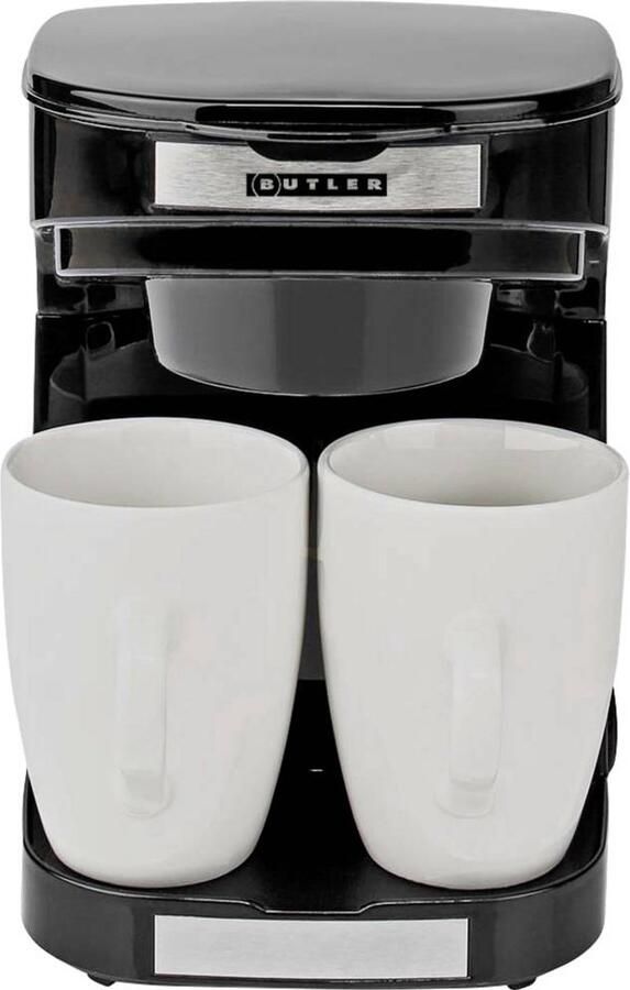 Nedis Butler 16100129 Compact koffiezetapparaat 2 porseleinen kopjes 0 25 l 450 W Automatische uitschakeling Zwart