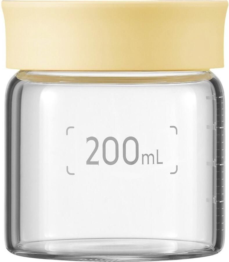 BUYDEEM CS1007 Glazen Potjes 200ml Geel Siliconesluiting