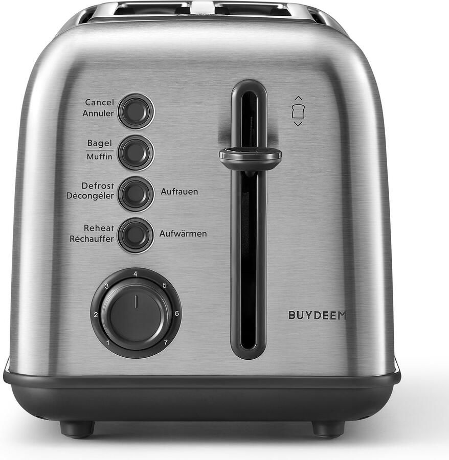 BUYDEEM DT620E Tosti-apparaat Roestvrij Staal Retro Ontwerp