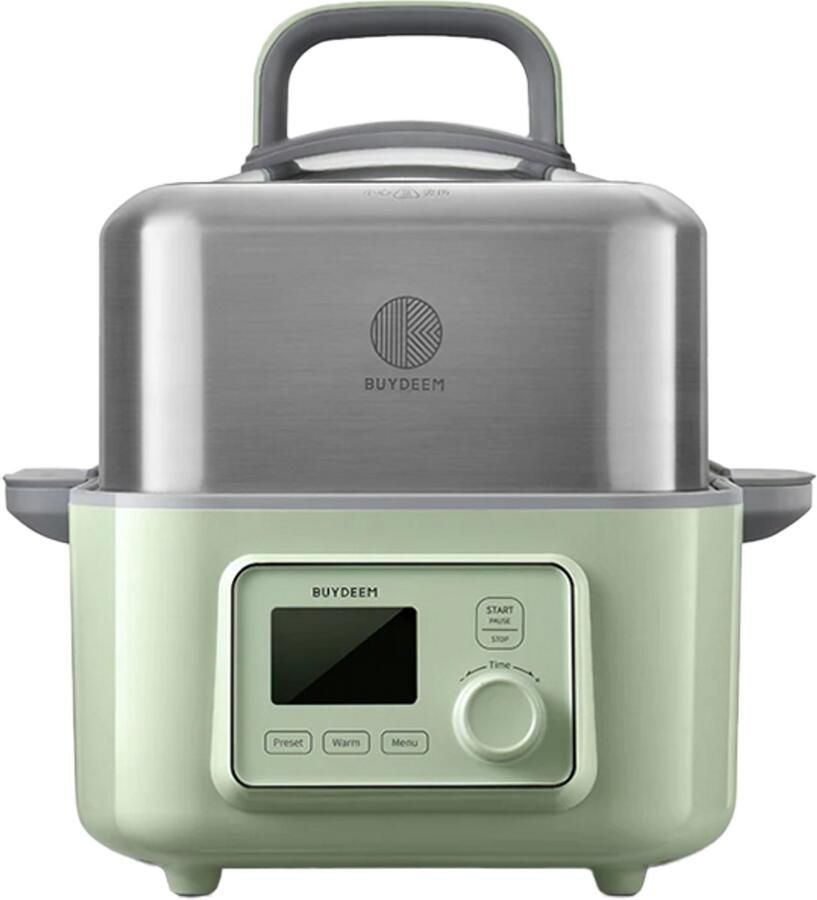 BUYDEEM G564 Serie 5L Cozy Greenish Stoomkoker Retro 6-in-1 Functies