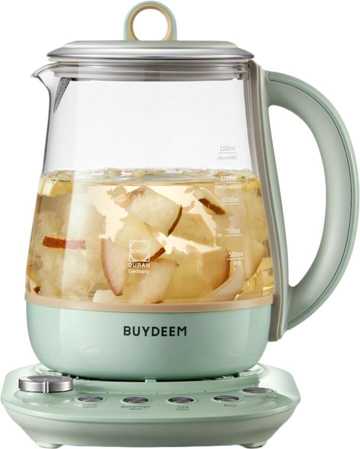 BUYDEEM K1594T Multifunctioneel Kookapparaat Cozy Greenish 1 5L Voor Soep en Yoghurt